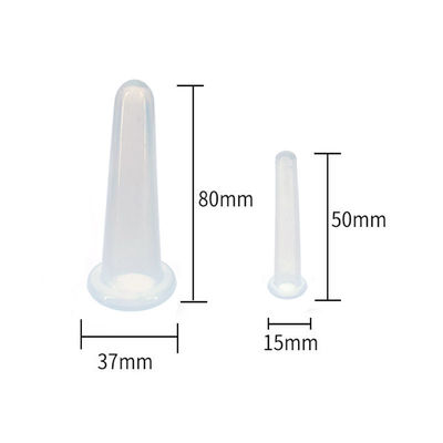 2Pcs Silicone Cupping Set para Saúde Cuidados de Terapia Física Massagem Copo de Sucção de vácuo
