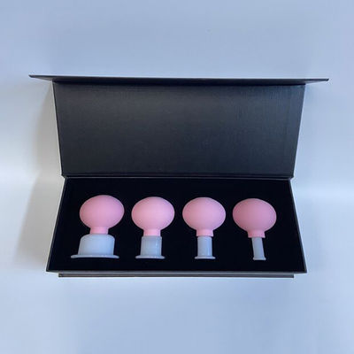 Remover a umidade e aliviar a dor 4 peças de vidro Cupping conjunto para a pele do rosto costas Massagem muscular do ombro
