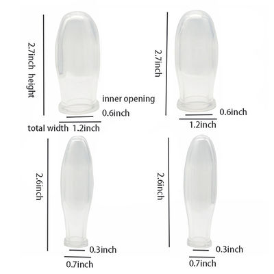 4pcs Design Transparente Kit de Cupping Facial de silicone para vácuo Terapia de silicone Massagista corpo Cupping Set melhorar o corpo