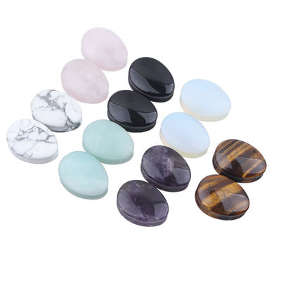 Pedra Auricular Expansão da Orelha Pug Piercing Body Jewelry Natural Crystal Jade Stone Popular OEM ODM Agate Plug Tunnel Jewelry