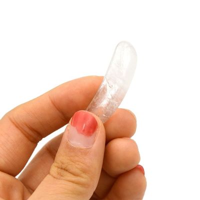 3.8*1.3*0.4cm Creme de Olho Natural de Cristal Colher Esponja Massagem Ocular Acessório para Cuidados Oculares