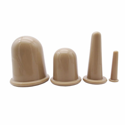 Khaki 4 peças corpo de sucção de vácuo de silicone e conjunto de ventosas faciais para cuidados de saúde em casa Logotipo personalizado aceito