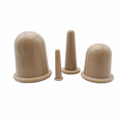 Khaki 4 peças corpo de sucção de vácuo de silicone e conjunto de ventosas faciais para cuidados de saúde em casa Logotipo personalizado aceito