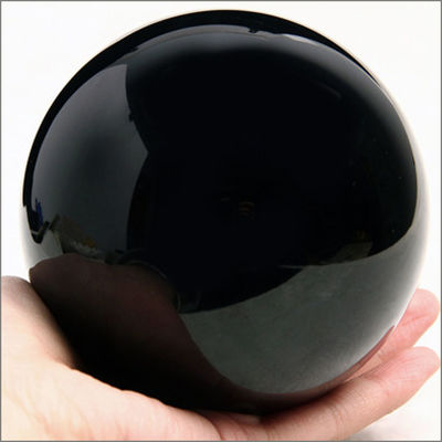 Pedra curativa natural de esfera negra de obsidiana com propriedades de esfera de bola Esfera de cristal grande