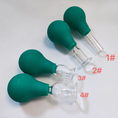 Set de mini-cupping de vidro de PVC para olhos 4 peças de massagem de vácuo de sucção para massagista de corpo e rosto