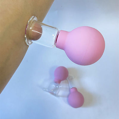 15/25/35/55mm 4 peças de vidro de silicone Facial Sucção Cupping Set para Vacuo Sucção Massagem Terapia nos Olhos Rosto e Corpo