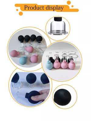 15/25/35/55mm 4 peças de vidro de silicone Facial Sucção Cupping Set para Vacuo Sucção Massagem Terapia nos Olhos Rosto e Corpo