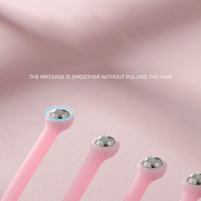 Massajador de cabeça azul/rosa com cinco garras Bola de aço para massagem de relaxamento do couro cabeludo Ferramentas de massagem para alívio de dor de cabeça 100g Ferramentas de dragagem de meridianos