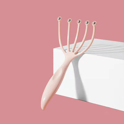 Massajador de cabeça azul/rosa com cinco garras Bola de aço para massagem de relaxamento do couro cabeludo Ferramentas de massagem para alívio de dor de cabeça 100g Ferramentas de dragagem de meridianos
