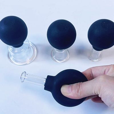 Conjunto de 4 copos de terapia médica óculos de silicone para anti-celulite e massagem facial