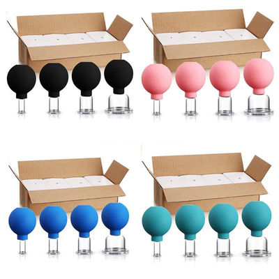 4Pcs PVC Sucção Massagem a vácuo frascos de Vacuo Cupping Terapia Conjunto para a Saúde para melhorar a saúde