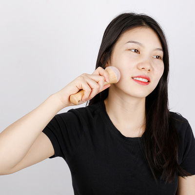 Massageador corporal Manopla de madeira Quartzo rosa para meridiano de dragagem e Gua Sha massagem de relaxamento