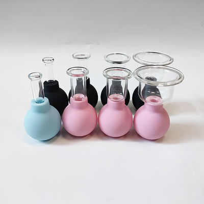 Conjunto de copos faciais de silicone de PVC para lifting facial e tensão da pele Disponível Logotipo de maquiagem Canister Cups de vácuo