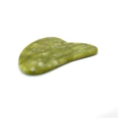 Pedras Gua Sha de Jade Xiuyan Verde para Massagem Facial Ferramenta de Fisioterapia Infrarroja Faça Pescoço e área de massagem corporal