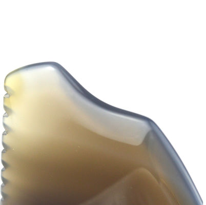Massagista facial Agate cinza Jade Gua Sha Pedra para Massagem Personalizada ferramenta de terapia de raspagem