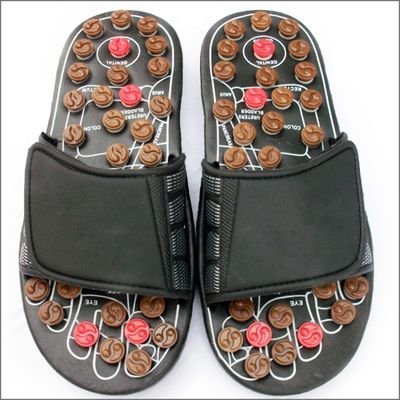 2020 Pedra de Jade Cuidados de Saúde Cura Acupuntura Sapatos Massagem de Couro Original Sapatilhas para Sapatos Massagem Natural de Pés