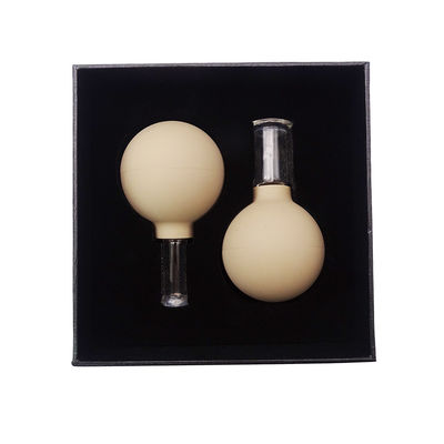 Acupuntura de vidro castanho claro Hijama Smart Facial Cupping Set de borracha Cupping Cupa Massagista de terapia para benefício
