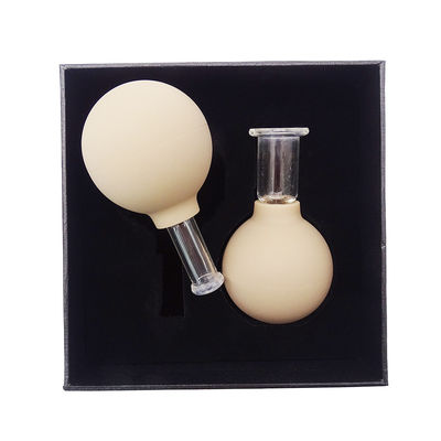 Acupuntura de vidro castanho claro Hijama Smart Facial Cupping Set de borracha Cupping Cupa Massagista de terapia para benefício