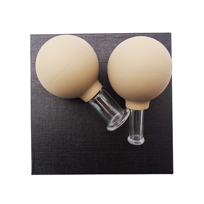 Acupuntura de vidro castanho claro Hijama Smart Facial Cupping Set de borracha Cupping Cupa Massagista de terapia para benefício
