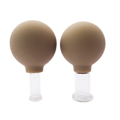 Acupuntura de vidro castanho claro Hijama Smart Facial Cupping Set de borracha Cupping Cupa Massagista de terapia para benefício