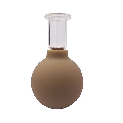 Acupuntura de vidro castanho claro Hijama Smart Facial Cupping Set de borracha Cupping Cupa Massagista de terapia para benefício