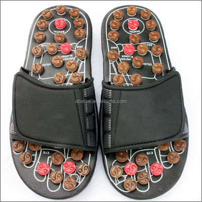 2020 Pedra de Jade Cuidados de Saúde Cura Acupuntura Sapatos Massagem de Couro Original Sapatilhas para Sapatos Massagem Natural de Pés