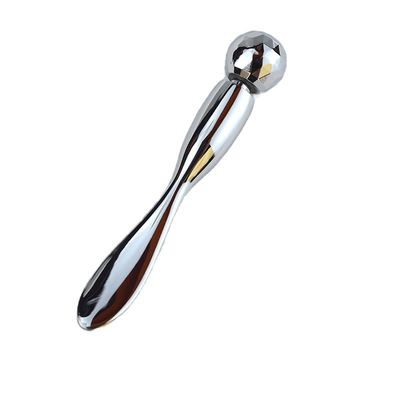 Creme de massagem de olhos cosmético de ouro colher de metal e espátula massagista facial rolos de bastão de metal máscara