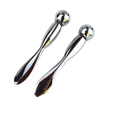 Creme de massagem de olhos cosmético de ouro colher de metal e espátula massagista facial rolos de bastão de metal máscara