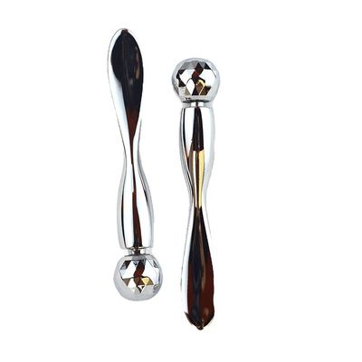 Creme de massagem de olhos cosmético de ouro colher de metal e espátula massagista facial rolos de bastão de metal máscara
