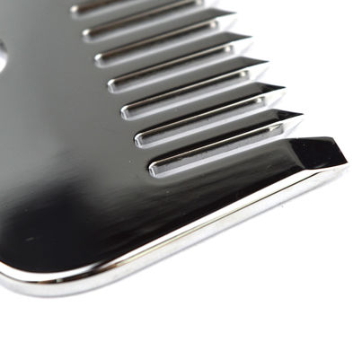 Logotipo personalizado Disponível em aço inoxidável prateado escalpe de massagem de metal Gua Sha Comb para ferramentas de massagem 2024