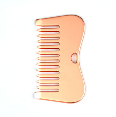 Logotipo personalizado Disponível em aço inoxidável prateado escalpe de massagem de metal Gua Sha Comb para ferramentas de massagem 2024