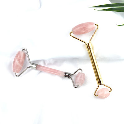 Resina Rosa Quartz Massagista Facial Equipamento de Massagem Facial Jade Roller para Antienvelhecimento e Rejuvenescimento da Pele