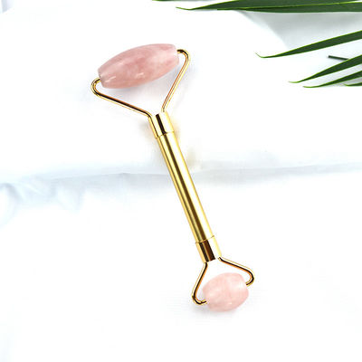 Resina Rosa Quartz Massagista Facial Equipamento de Massagem Facial Jade Roller para Antienvelhecimento e Rejuvenescimento da Pele