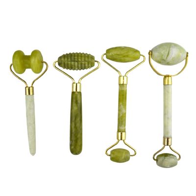 Massagista Facial Xiuyan Jade Double Head Facial Natural Beauty Massage Tool Jade Roller Face Thin Massager Relaxador