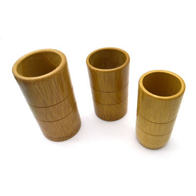 12 Pcs de Bamboo Natural Cupping Therapy Set Chinaess Tradicionais Bamboo Thumb Cupping Cups para Melhor Circulação
