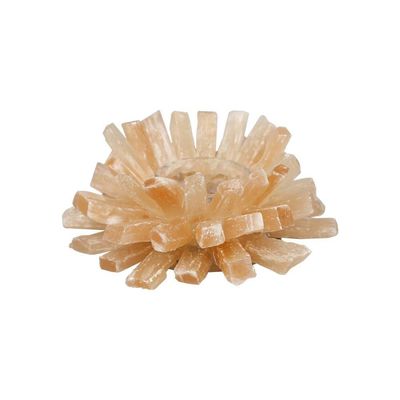 Candeeiro de fluorito amarelo colecionável para decoração residencial Jarros de velas de pedra natural