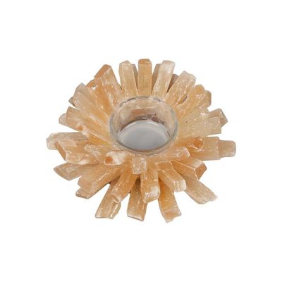Candeeiro de fluorito amarelo colecionável para decoração residencial Jarros de velas de pedra natural