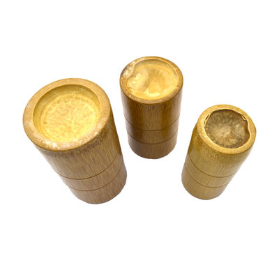 12 Pcs de Bamboo Natural Cupping Therapy Set Chinaess Tradicionais Bamboo Thumb Cupping Cups para Melhor Circulação