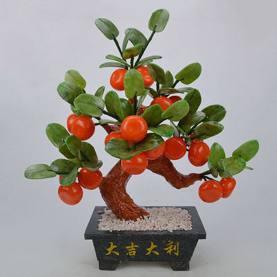 Decorações únicas de pedra de jade Fengshui Ideal para decoração doméstica de alta qualidade