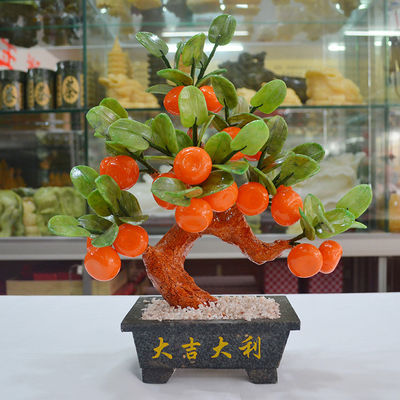 Decorações únicas de pedra de jade Fengshui Ideal para decoração doméstica de alta qualidade