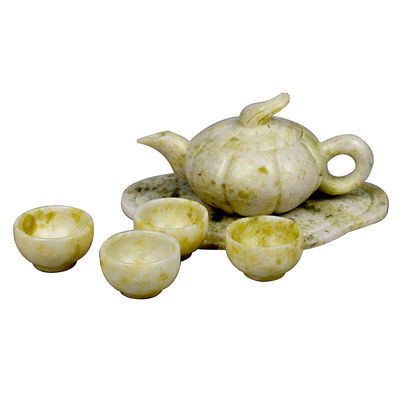 2024 Xiuyu Jade Teapot Um conjunto de jade natural para negócios presente técnica polida