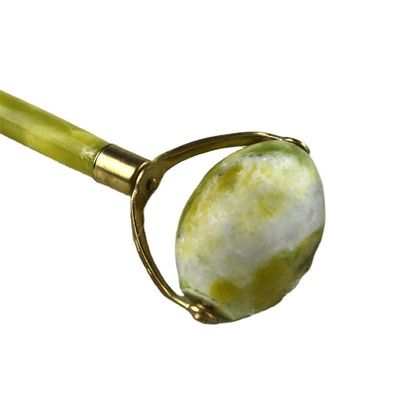 Logotipo personalizado Disponível 100% natural Xiuyan Jade Face Guasha Roller Jade Verde Facial Gua Sha Massager Stone Skin Care