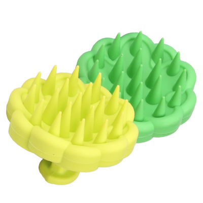 Massagista de cabelo de silicone macio, shampoo, escova de massagem capilar, escova de limpeza capilar com suporte a logotipo personalizado
