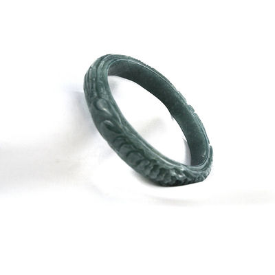 Braceletes de jade esculpidos naturais de mulheres, técnica polida para equipamentos de decoração corporal