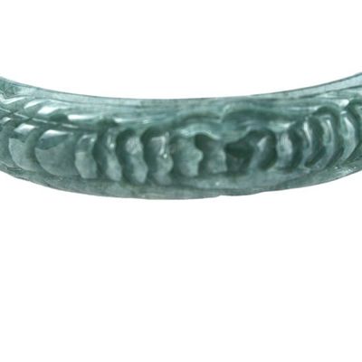 Braceletes de jade esculpidos naturais de mulheres, técnica polida para equipamentos de decoração corporal