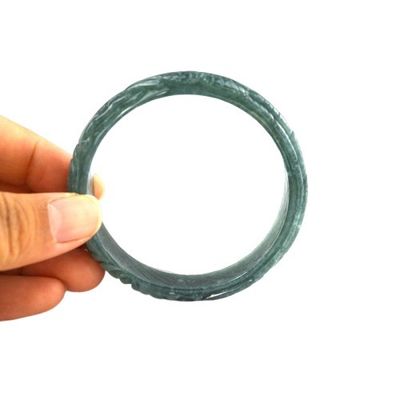 Braceletes de jade esculpidos naturais de mulheres, técnica polida para equipamentos de decoração corporal