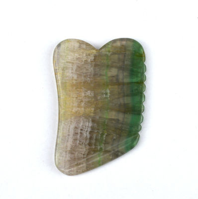Massagem Pedra Cuidado da Pele Florito do Arco-íris Natural Gua Sha Tabela para Massagem Capilar e Facial