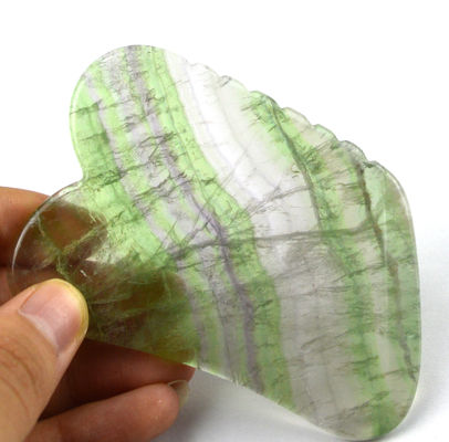 Massagem Pedra Cuidado da Pele Florito do Arco-íris Natural Gua Sha Tabela para Massagem Capilar e Facial