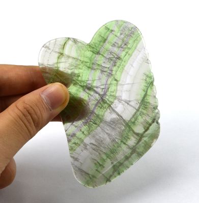 Massagem Pedra Cuidado da Pele Florito do Arco-íris Natural Gua Sha Tabela para Massagem Capilar e Facial
