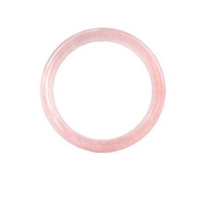Técnica polida Grande tamanho Pedra preciosa Mulheres Jade Love Bangles Pulseiras com Quartz Rosa Bangles Charms
